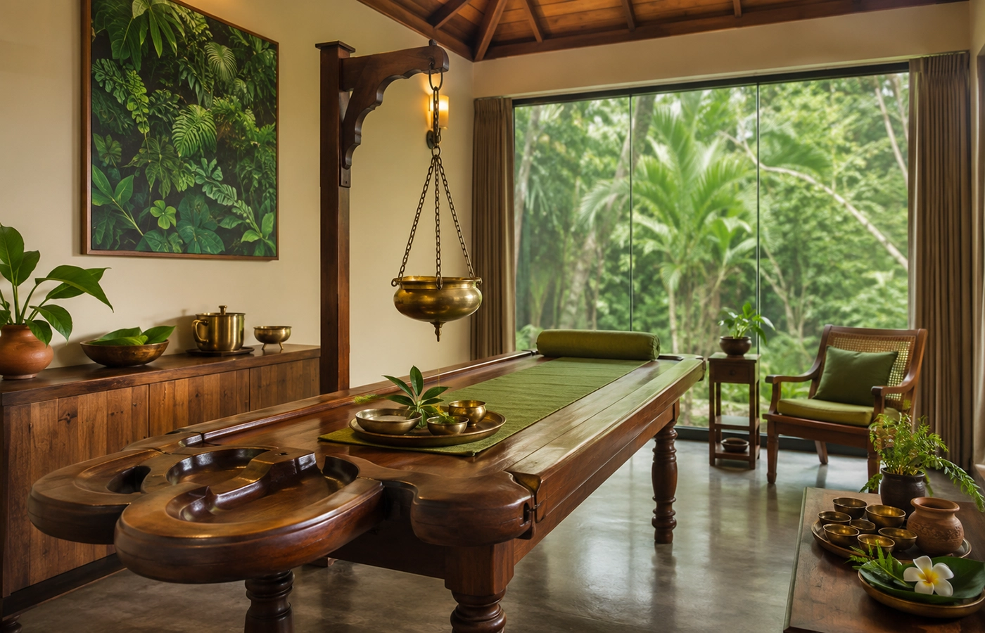 Premium reception and channelling desk at an Ayurveda centre in Kandy Sri Lanka