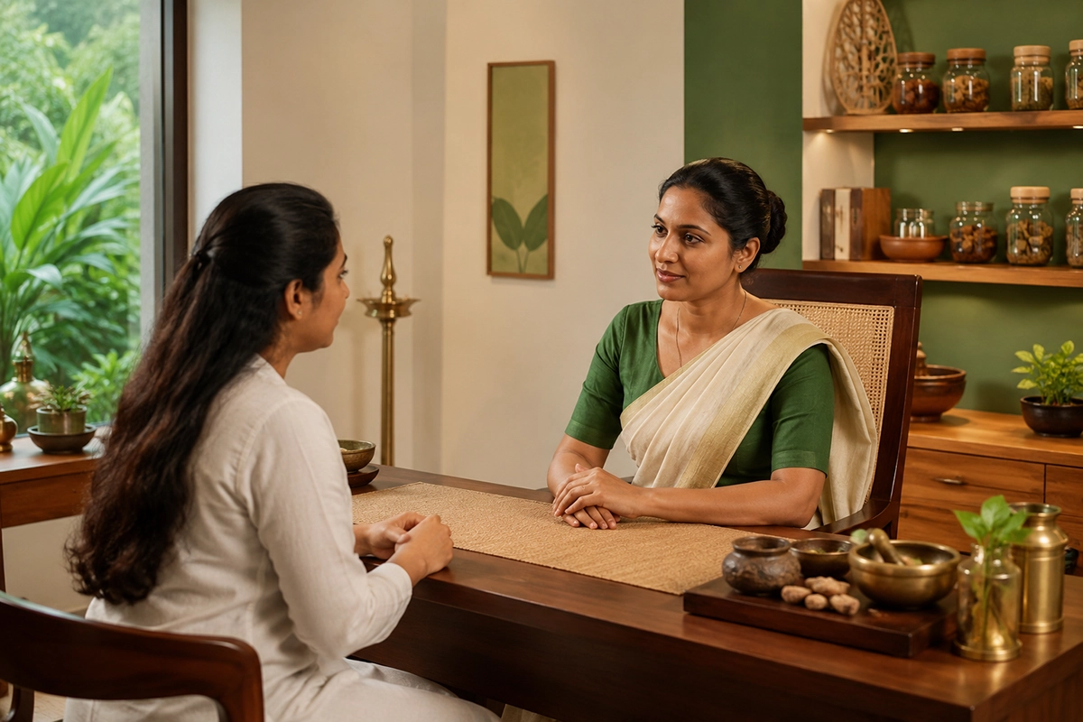 Digital appointment booking and patient support at an Ayurveda centre